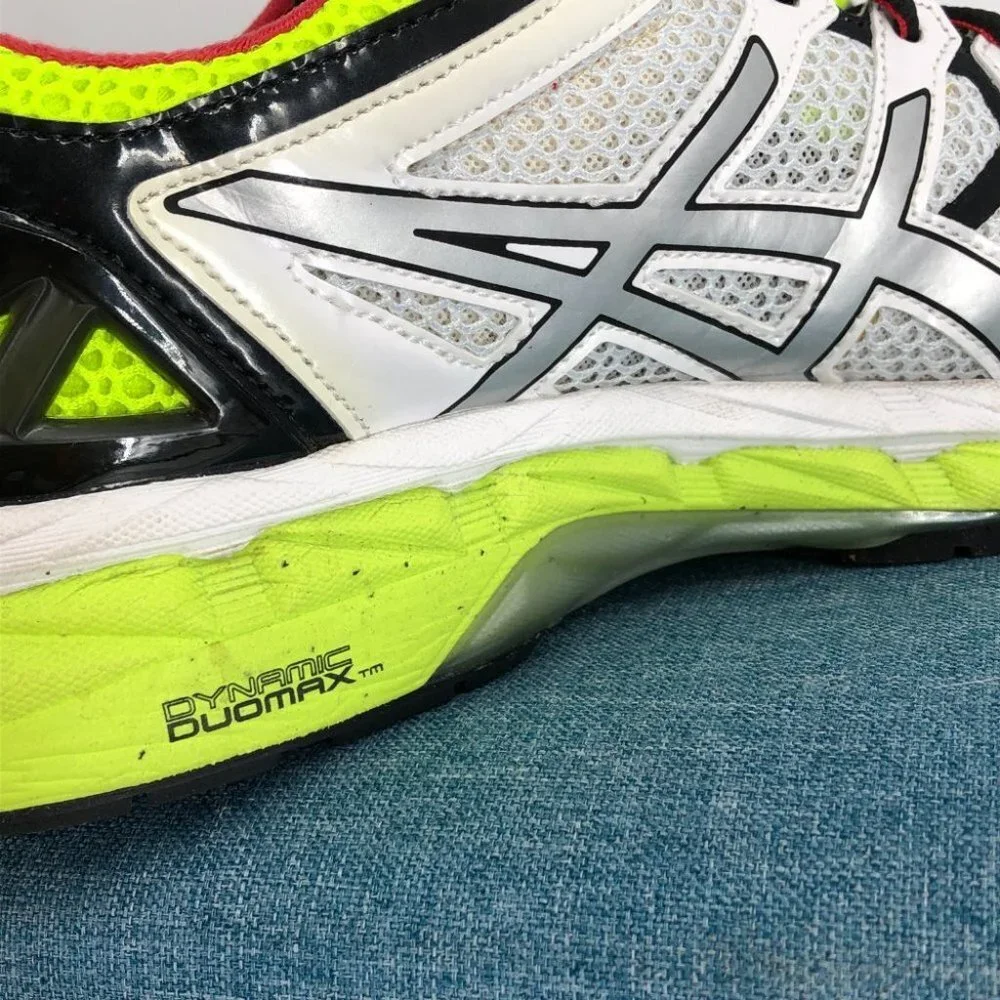 Asics Mens Neon Green & White Gel Kayano 21 Lightning/Flash Yellow Sneakers 11.5 - Picture 11 of 16